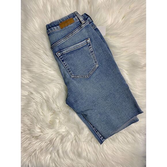 Jag Jeans Valentina High Rise Frayed Hem Denim Shorts Women's Size 0/25 NWT - Picture 11 of 13